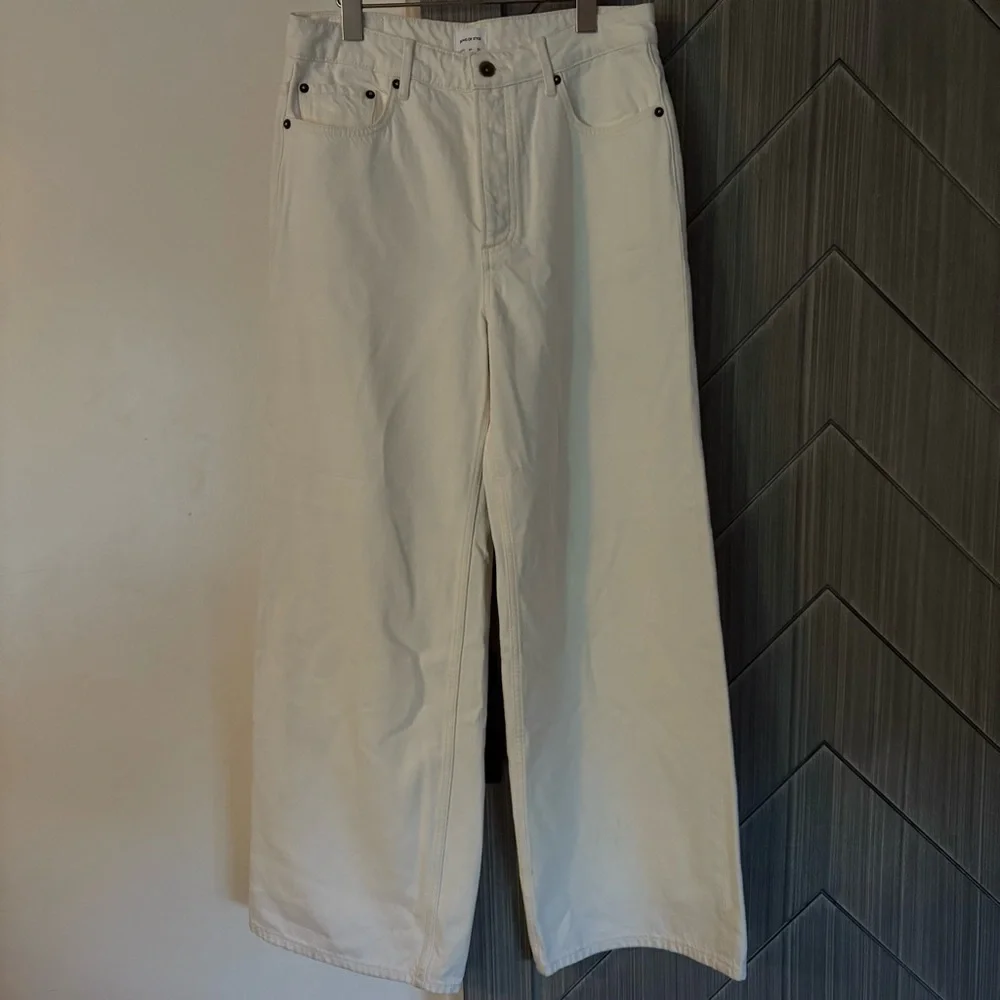 SONG OF STYLE Deanna Jean Retails 
$215 White Chalk Wide-Leg Pants Size 27 - Picture 3 of 14